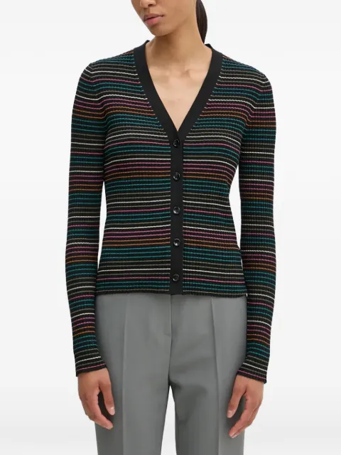 PS Paul Smith striped buttoned cardigan Black W2R430NN31248
