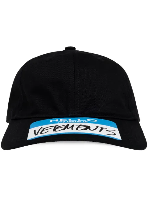 VETEMENTS logo-patch cap Black UA66CA110B
