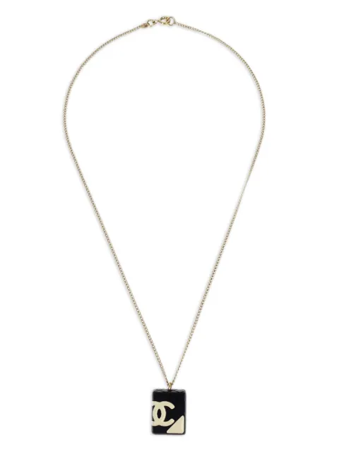 CHANEL Pre-Owned 2005 Cambon Ligne pendant necklace Gold NC05C