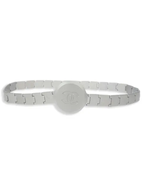 CHANEL Pre-Owned 1999 CC belt Silver BE99P