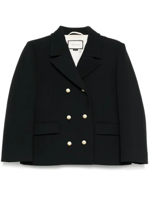 Gucci Pre-Owned GG buttons blazer Black CSCR8290