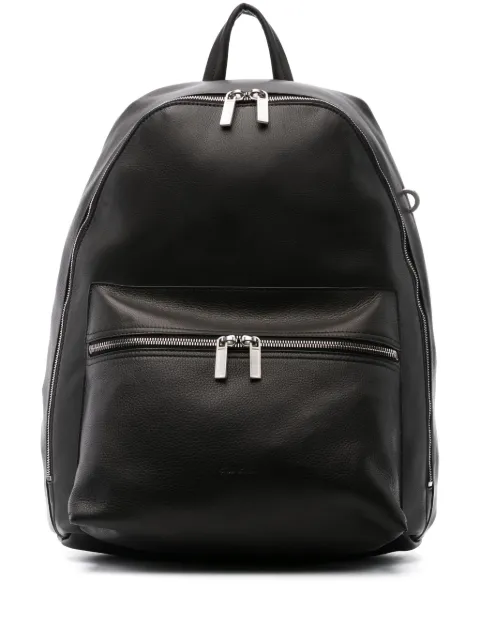 Rick Owens leather backpack Black RA01E0671LCN