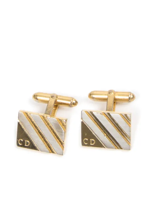 Christian Dior Pre-Owned 1980s CD cufflinks Gold 15015745