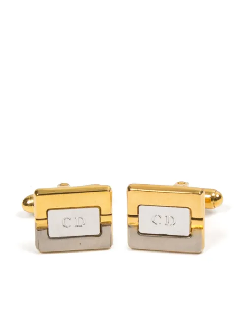 Christian Dior Pre-Owned 1980s two-tone cufflinks Gold 15015755