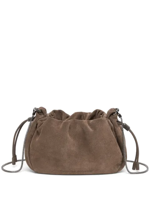 Brunello Cucinelli suede shoulder bag Brown MBHID2667C8187