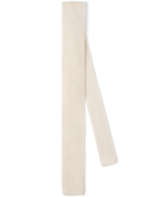 Brunello Cucinelli knitted silk tie White MM8880018C159