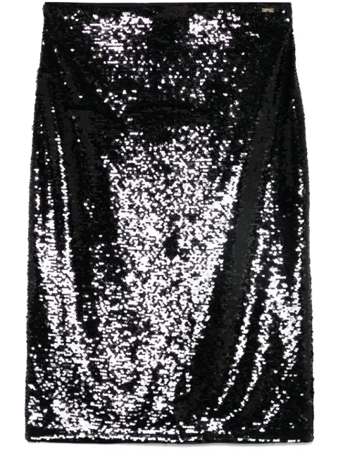 Armani Exchange sequinned midi skirt Black XW000011AF10185