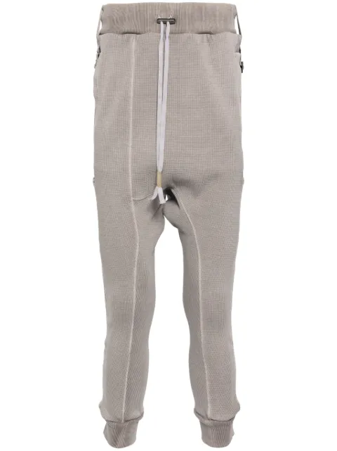 Boris Bidjan Saberi crop-crotch detail track pants Grey LJOHN21F0406CLGHTCRBN