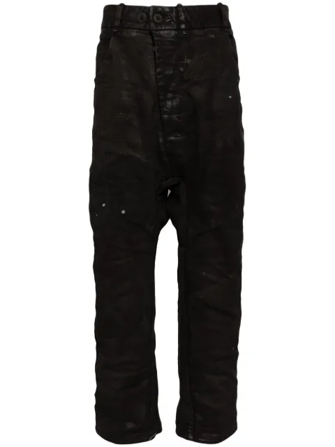 Boris Bidjan Saberi asymmetric drop-crotch jeans Black P151BFF1603KBLK