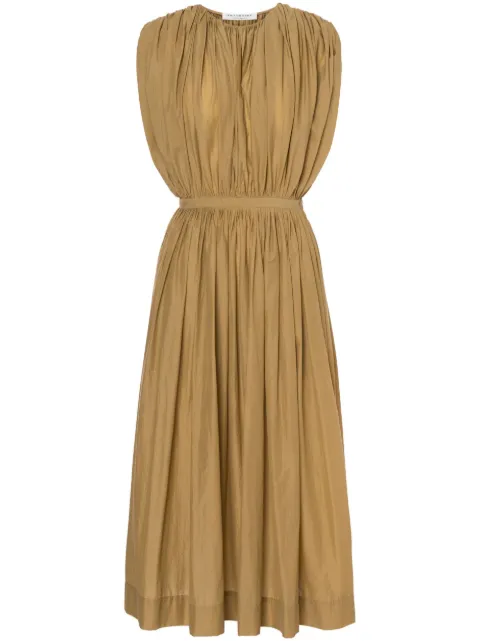 Philosophy Di Lorenzo Serafini gathered midi dress Neutrals AEF251C04492120