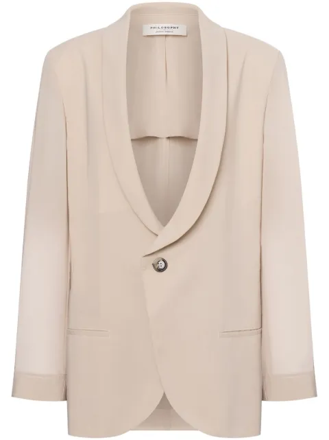 Philosophy Di Lorenzo Serafini shawl-lapels blazer Neutrals A05062121