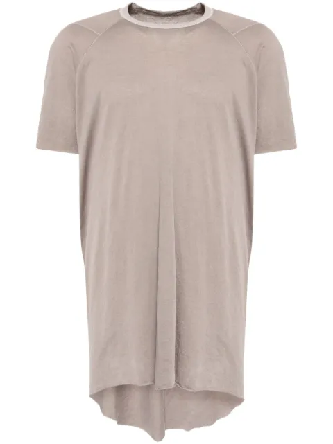 Boris Bidjan Saberi round neck longline T-shirt Grey TS21FKN00001LGHTCRBN