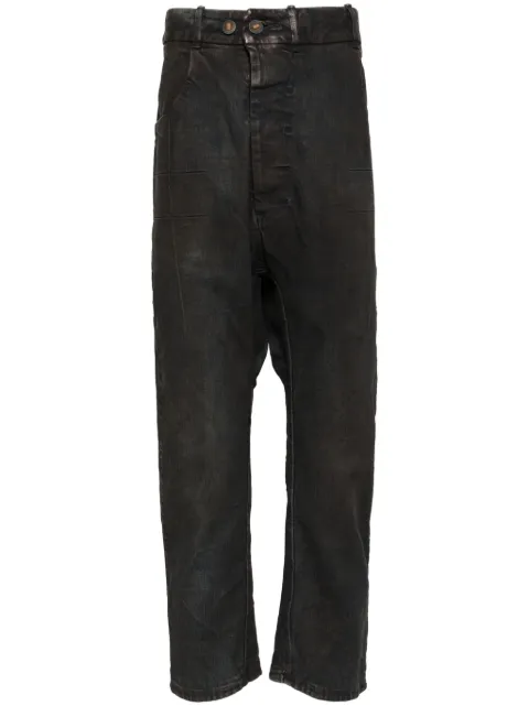 Boris Bidjan Saberi cotton loose-fit trousers Blue P151BFFKU0002DRTYDNM