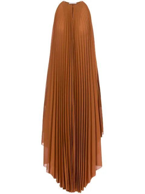 Philosophy Di Lorenzo Serafini pleated sleeveless dress Brown AEF251C04092121