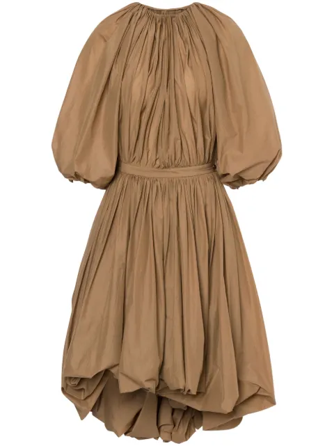 Philosophy Di Lorenzo Serafini gathered midi dress Neutrals AEF251C04612120