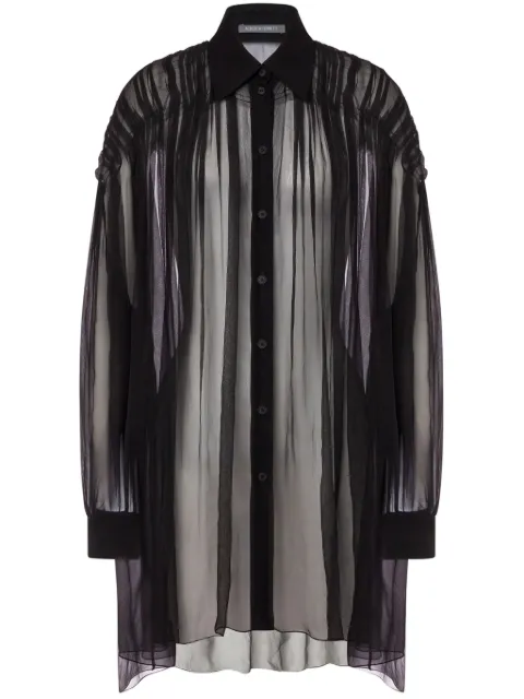 Alberta Ferretti semi-sheer shirt Black AEF251M02170115