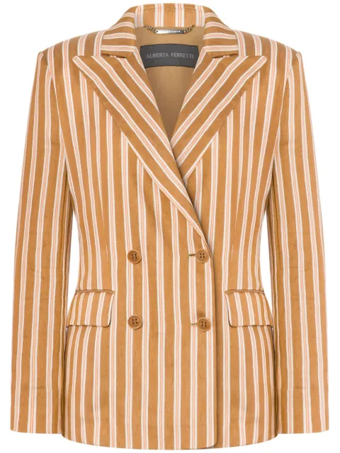 Alberta Ferretti striped blazer Neutrals AEF251M05070129