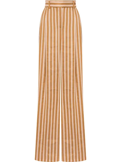 Alberta Ferretti striped wide-leg trousers Brown AEF251M03060129