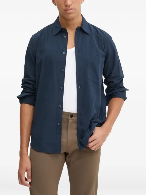 SAMSOE SAMSOE pocket button shirt Blue M24300052