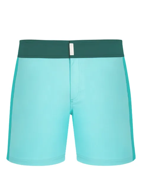 Vilebrequin logo-patch swim shorts Blue MRLC4E02