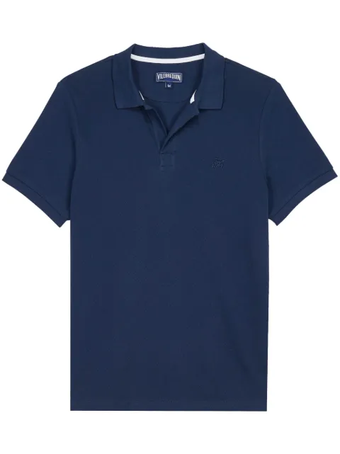 Vilebrequin logo-print polo shirt Blue PLNH2N00
