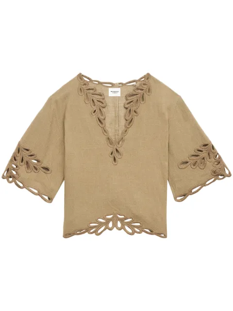 MARANT ÉTOILE Shana blouse Neutrals HT0586FAC1J12E