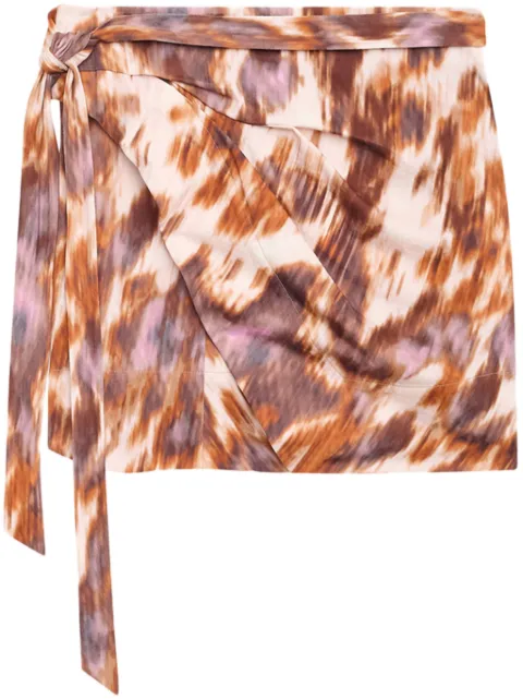 MARANT ÉTOILE Berenice miniskirt Brown JU0198FDC1N09E