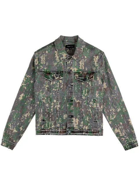 Purple Brand Militaire Buckshot jacket Green P024OJGC125