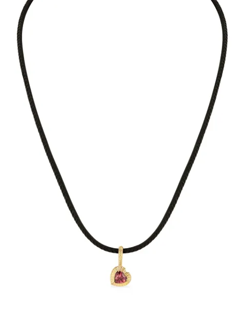 Lizzie Mandler Fine Jewelry 18CT yellow gold Heart tourmaline pendant necklace Gold NL100BR16C7300HRPKTOUR6