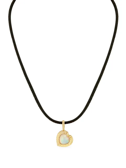 Lizzie Mandler Fine Jewelry 18CT yellow gold Heart opal pendant necklace Gold NL100BR16C7300OP2