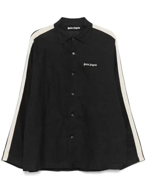 Palm Angels embroidered-logo shirt Black PMBD056F24FAB0011103