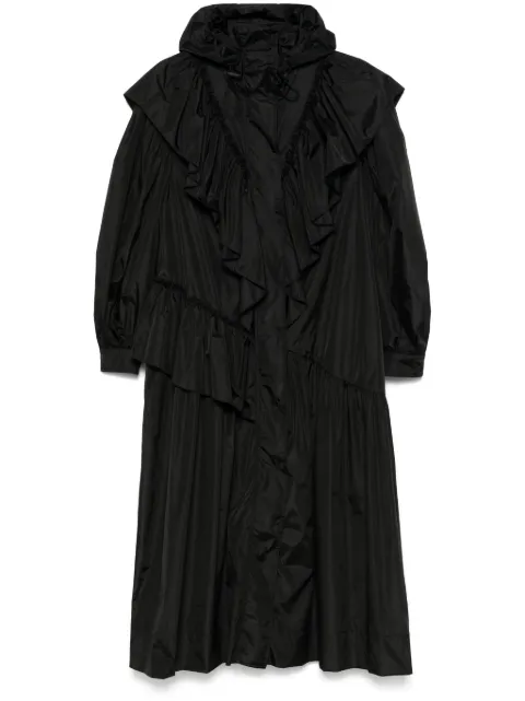Simone Rocha ruffle-detail coat Black 20611067