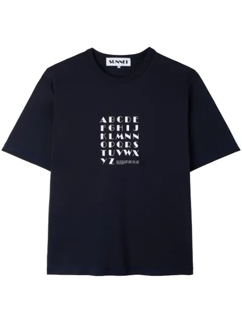 Sunnei graphic-print t-shirt Blue RTWXJER016JER0127941BLUSUNNEI