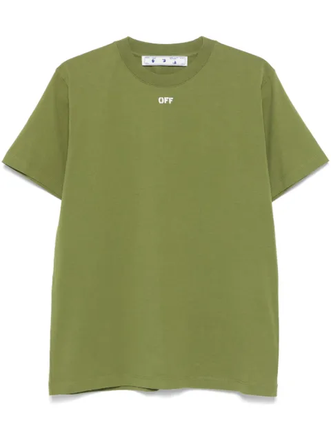 Off-White Arrows-print T-shirt Green OMAA027G20JER0655501