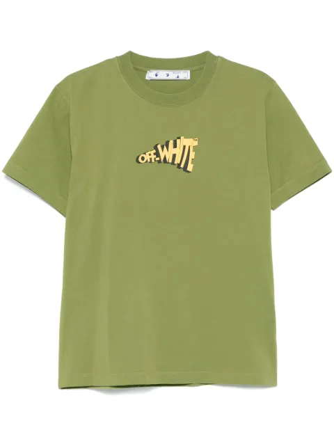 Off-White Arrows-print T-shirt Green OMAA027G20JER0645518