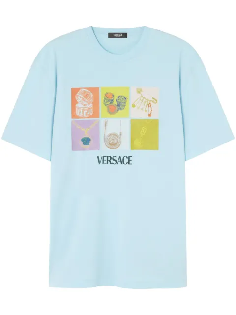 Versace Pop Jewels T-shirt Blue 10133021A13400