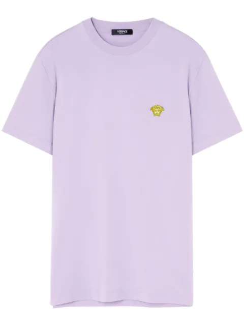 Versace Medusa-embroidered T-shirt Purple 10084811A08489