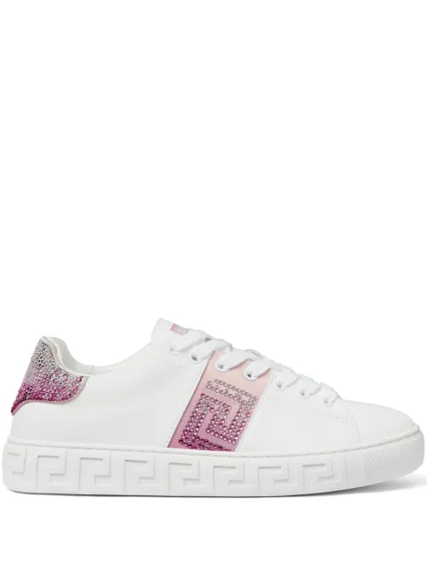 Versace Greca crystal-embellished sneakers White 10135681A13518