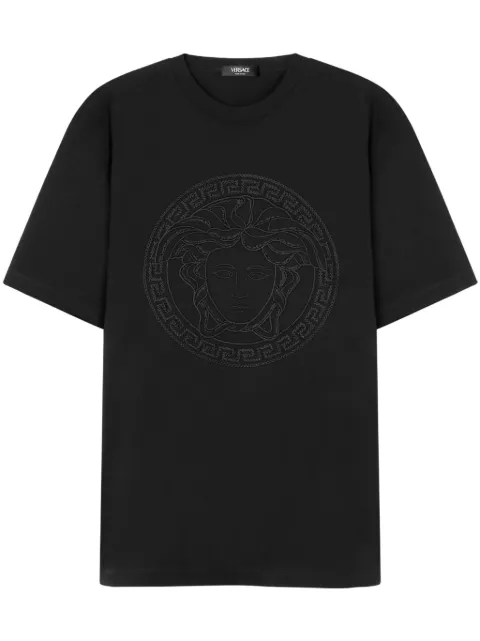 Versace Medusa-embroidered T-shirt Black 10133021A13433