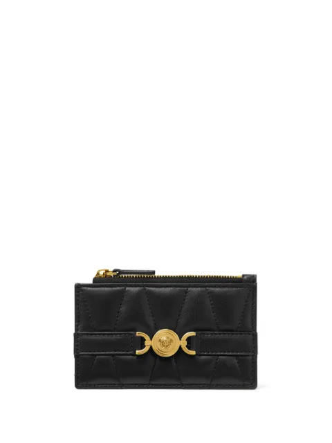 Versace Medusa '95 quilted zip card holder Black 10162271A12975