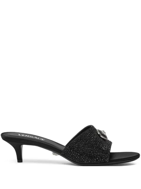 Versace 45mm Alia Medusa embellished mules Black 10182411A13462