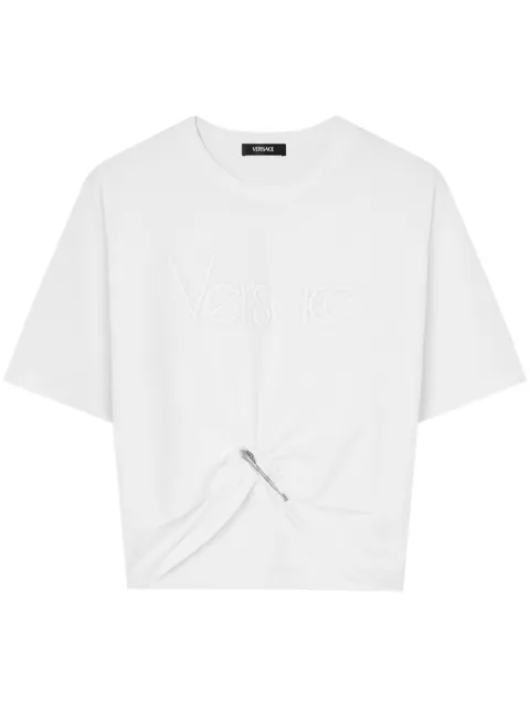Versace logo-embroidered T-shirt White 10188981A13610