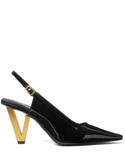 Versace 85mm V2025 slingback pumps Black 1019290D2VE