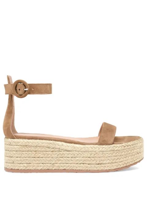 Gianvito Rossi 50mm Seville espadrilles Brown G6173240RICCDJ