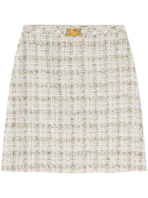 Versace tweed A-line mini skirt Neutrals 10157151A13646