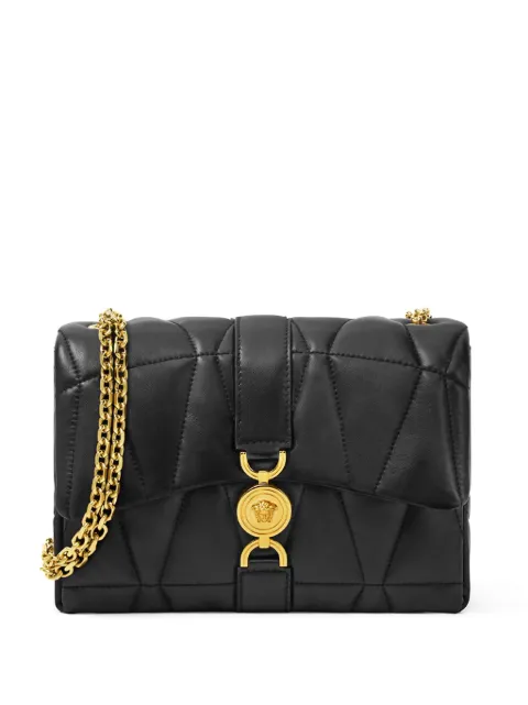 Versace Kleio quilted nappa shoulder bag Black 10159641A12973