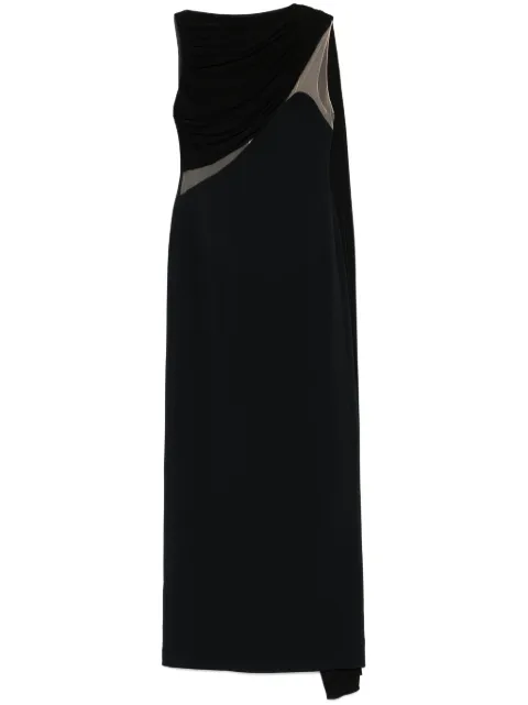 David Koma draped gown Black AW24DK27DL