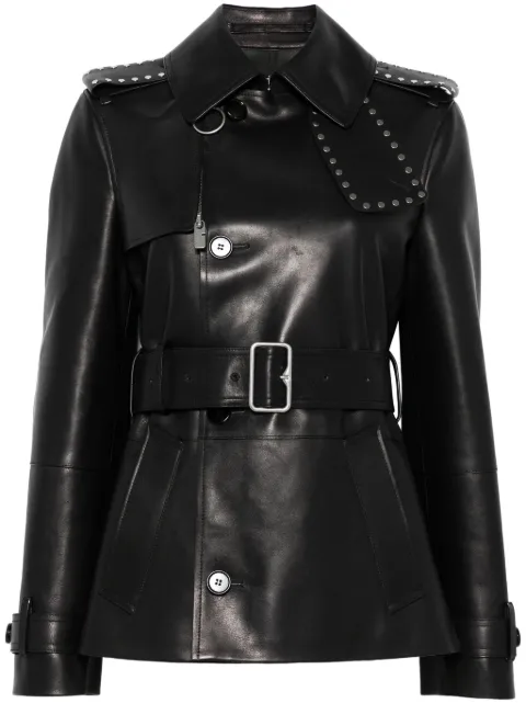 Burberry leather jacket Black 8099330
