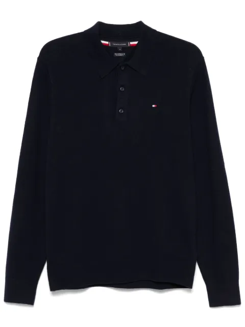 Tommy Hilfiger logo-embroidered polo shirt Blue MW0MW36519DW5