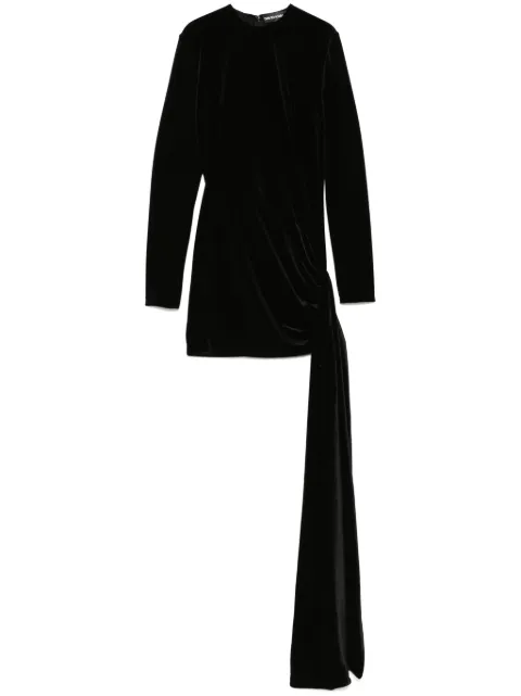 David Koma velvet mini dress Black AW24DK74D